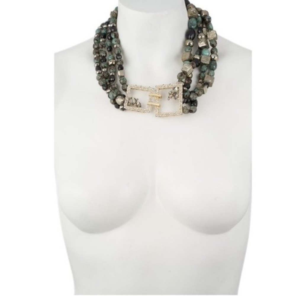 Alexis Bittar Beaded Torsade Cluster Necklace